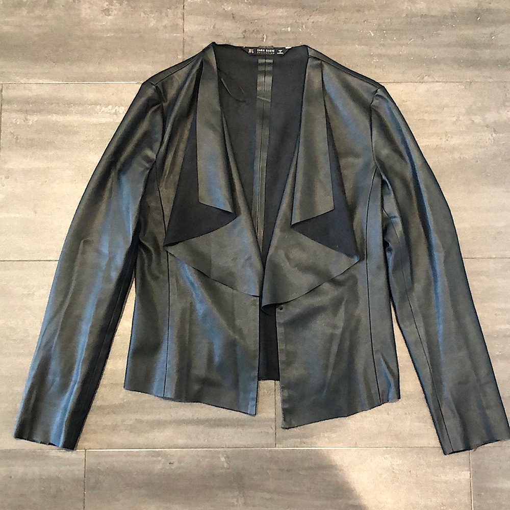 Zara Basic faux leather jacket